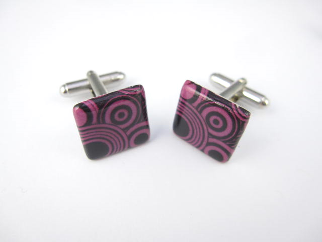View 70s circles minilink cufflinks